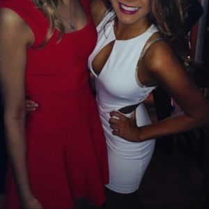 White Bodycon Bebe Dress